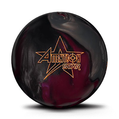 Roto Grip Attention Star bowling ball featuring Momentous AV asymmetrical core with A.I. Core technology and eTrax Plus pearl reactive coverstock, Reacta Gloss factory finish, high flare potential, clean through the fronts with strong mid-lane read and angular backend, designed for medium to heavy oil and medium to long patterns with explosive downlane continuation
