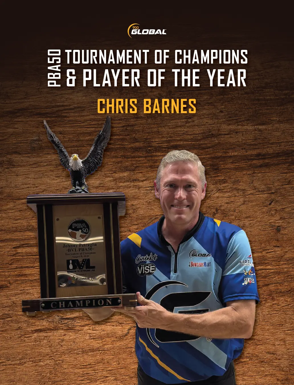 Chris Barnes wins PBA50 Tournament of Champions and Player of the Year