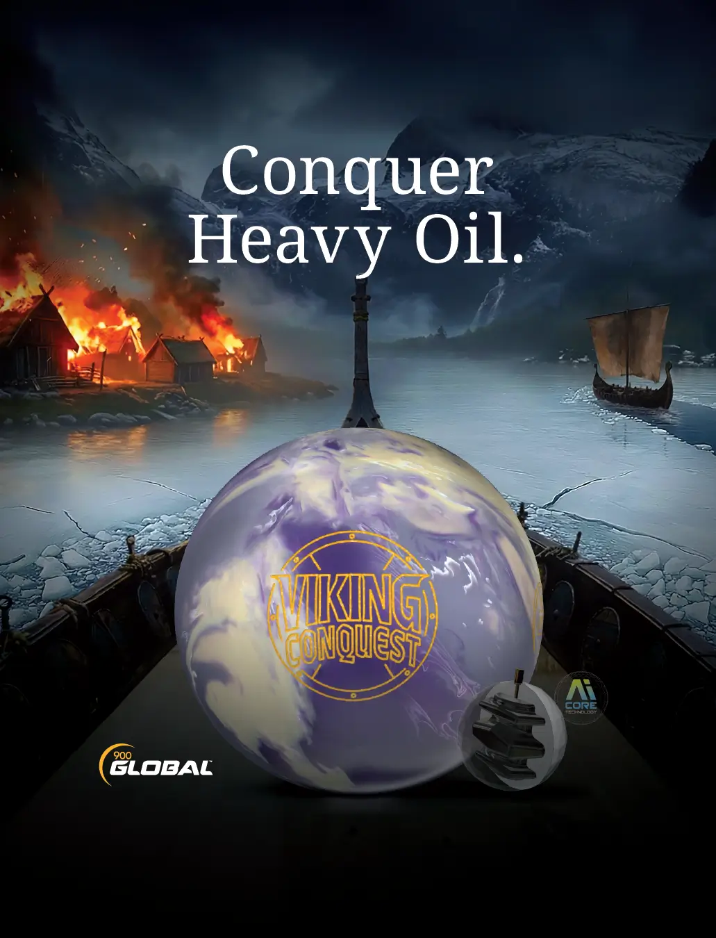900 Global Viking Conquest Bowling Ball — new release