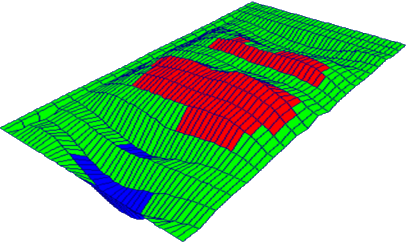 Lane crown topography example