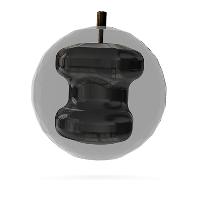 Dual-hemisphere symmetric Magna A.I. bowling ball core weight block by 900 Global