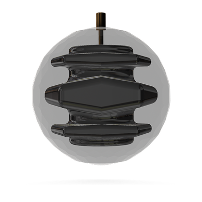 Higher RG asymmetric Strobe A.I. bowling ball core weight block by 900 Global