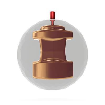 High RG asymmetric RST A.I. bowling ball core weight block by Roto Grip