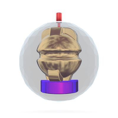 Symmetric Rocker A.I. bowling ball core weight block by Roto Grip