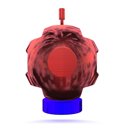 Lower RG asymmetric Rondure Tour-X bowling ball core weight block by Roto Grip