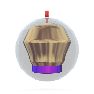 Higher RG symmetric Wrecker A.I. bowling ball core weight block by Roto Grip