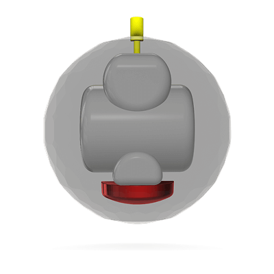 Low RG asymmetric Solarion A.I. bowling ball core weight block by Storm Bowling Products